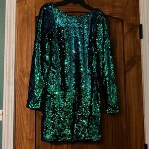 SHEIN, S, sequin dress